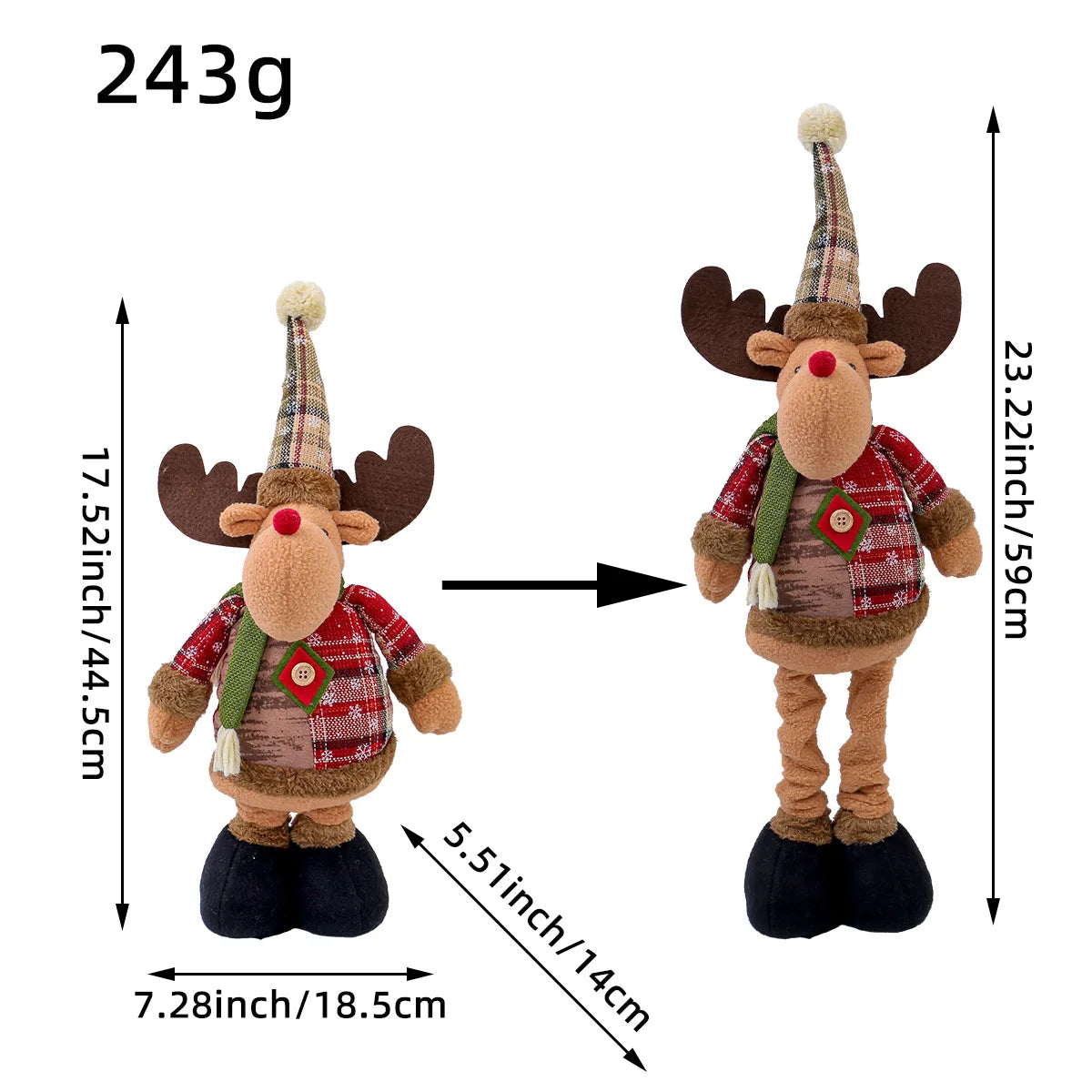 Telescopic Christmas Character Doll