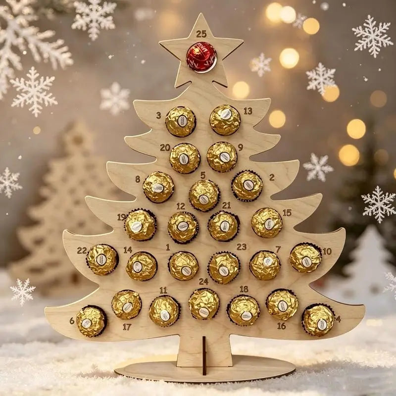 Wooden Chocolate Holder Advent Calendar