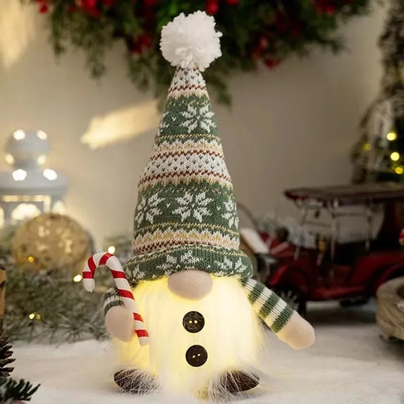 Glowing Gnome Christmas Faceless Doll 30cm Tree Decorations 2026 Night Light Xmas Gift Navidad 2027 New Year Home Decor