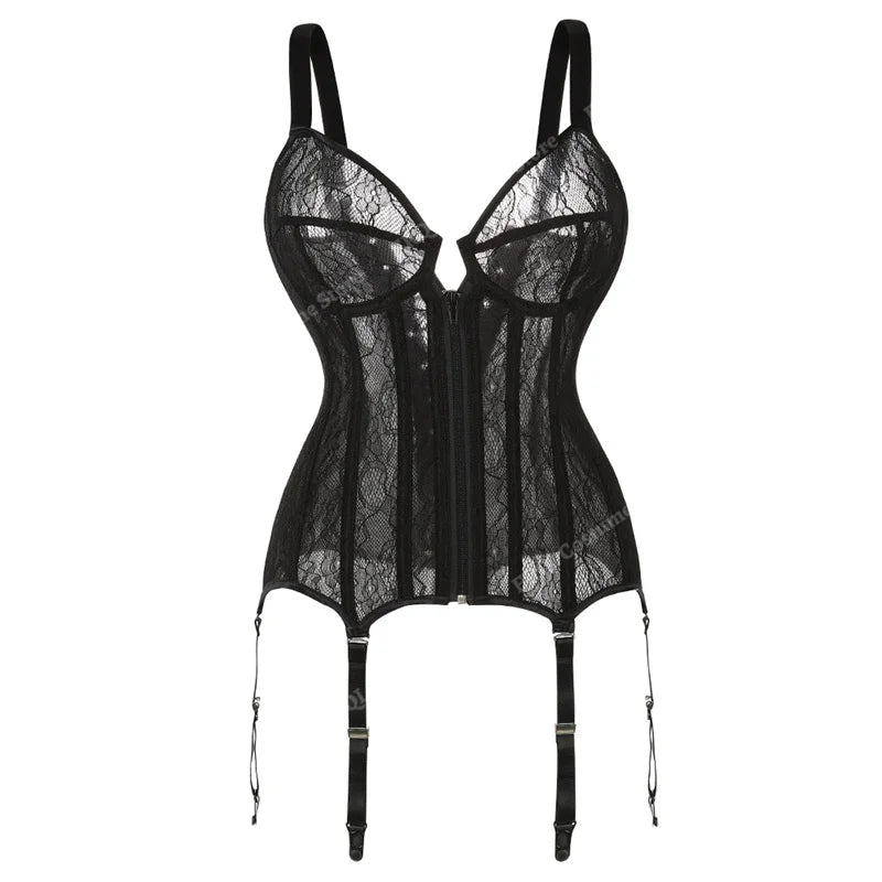 Black Lace Overbust Corset