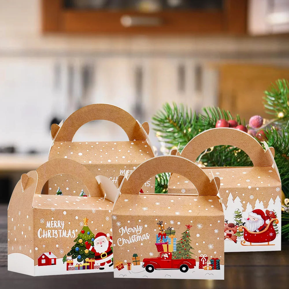 Christmas Kraft Gift Boxes – 24 Pack