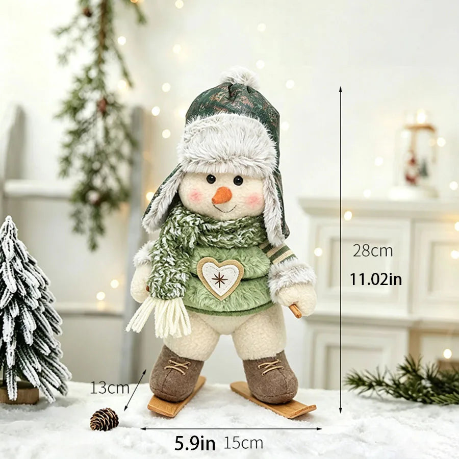 Green Christmas Character Figurines