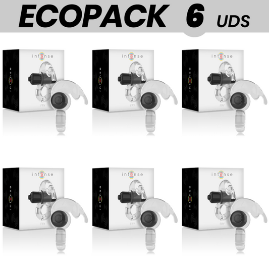 ECOPACK 6 UNITS - INTENSE FRY TRANSPARENT VIBRATOR RING