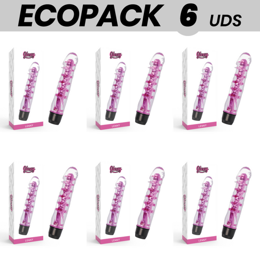 ECOPACK 6 UNITS - GLOSSY LENNY VIBRATOR PINK