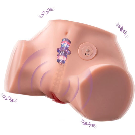 XISE - FENNIE SHAKING REALISTIC MULTIPOSITION VAGINA AND ANUS MASTURBATOR WITH VIBRATION