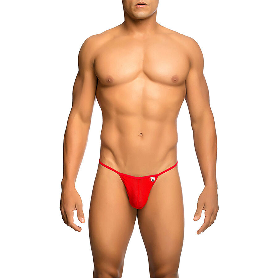 MOB - RED T-SHAPED TRANSPARENT THONG SIZE S/M
