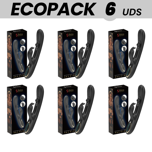 ECOPACKS 6 UNITS - IBIZA POWERFUL RABBIT VIBRATOR WITH MASSAGING ROLLING PEARL