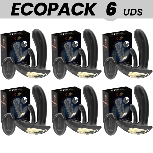 ECOPACKS 6 UNITS - IBIZA WEARABLE VIBRATOR WITH G-SPOT AND CLITORIS STIMULATION WITH REMOTE CONTROL