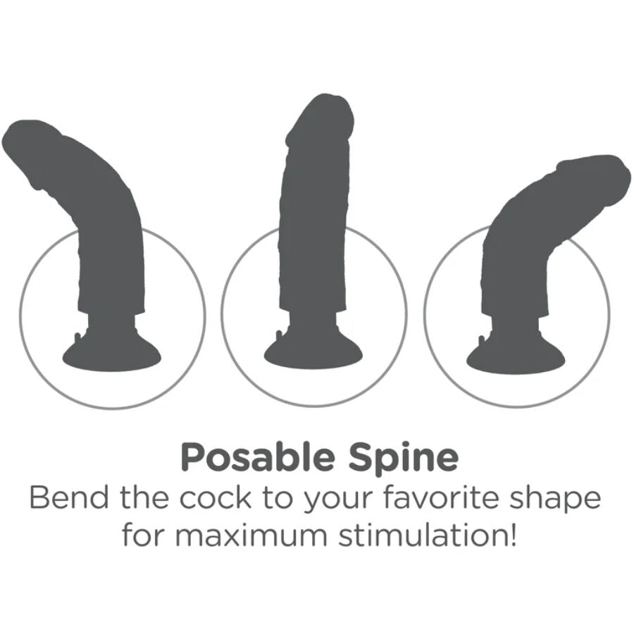 KING COCK - VIBRATING COCK BROWN 20.32 CM