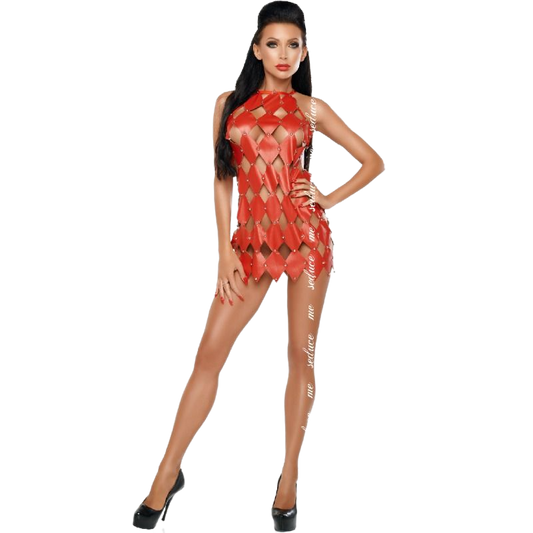 ME-SEDUCE - GWEN DRESS BARE BACK RED L/XL