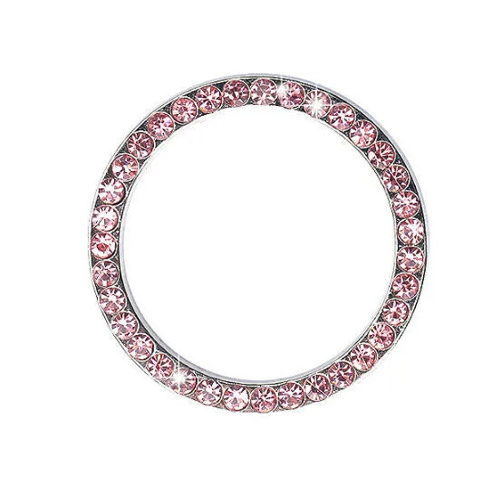 Handmade Crystal Car Ignition Button Decorative Ring Zinc Alloy One-Click Start Auto Accessories Interior Decoration