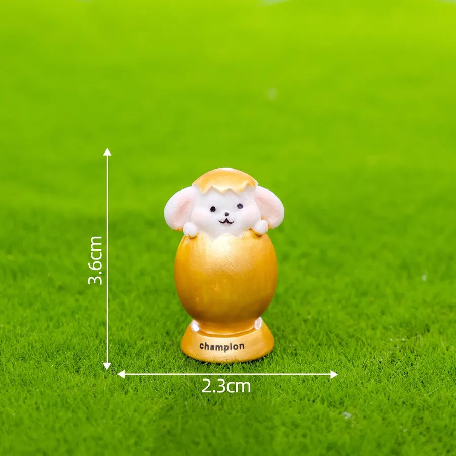 Cute Easter Cartoon Character Resin Ornament Perfect for Festive Home Decoration