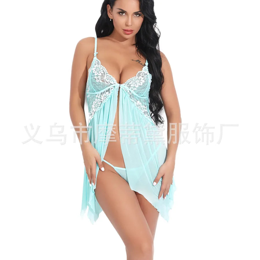Women's Lady Sexy Solid Color Sexy Lingerie Sets Indoor Honeymoon Sexy Lingerie