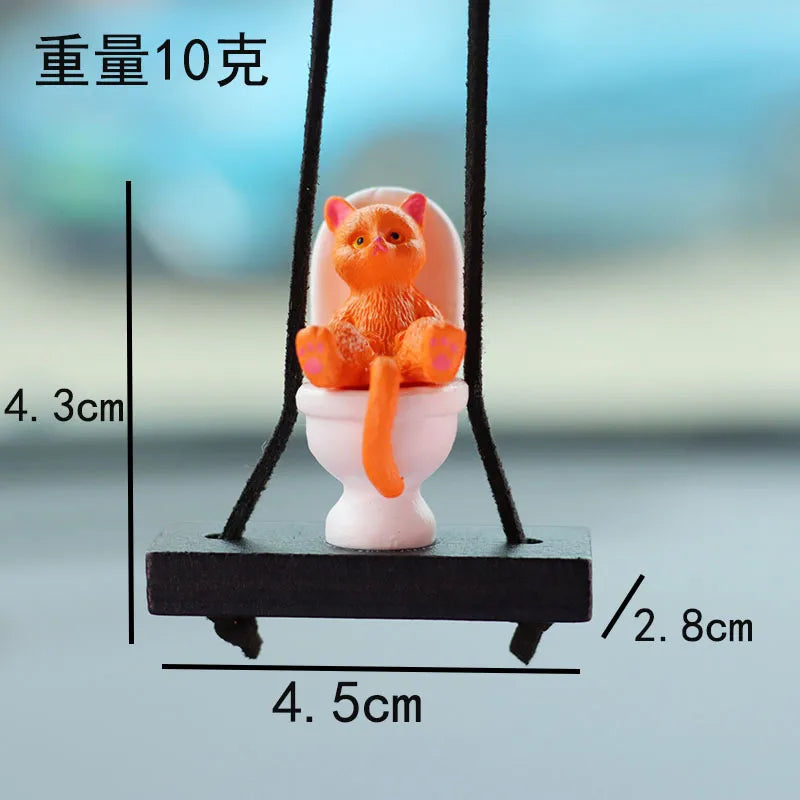 toilet-cat-car-rearview-mirror-hanging-ornament-automobile-interior-decoration-pendant-dangle-toy-pvc-material
