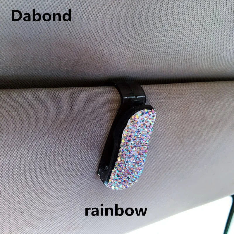 creative-car-eyeglass-clip-diamond-embedded-new-plastic-material-vehicle-mounted-ticket-holder-automobile-eye-wear-holder