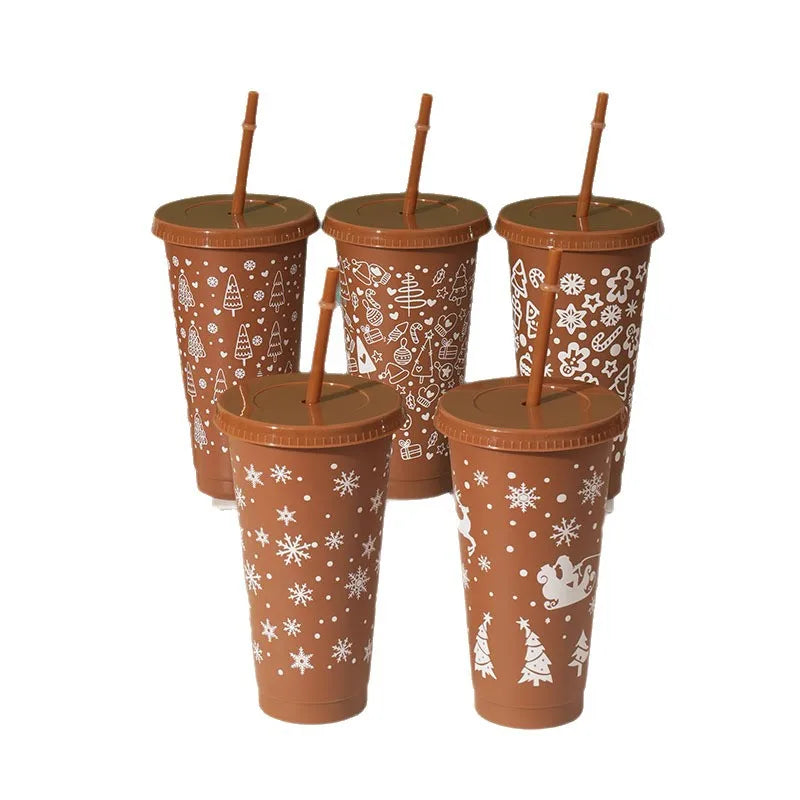 Eco-friendly Christmas plastic tumbler for festive drinks