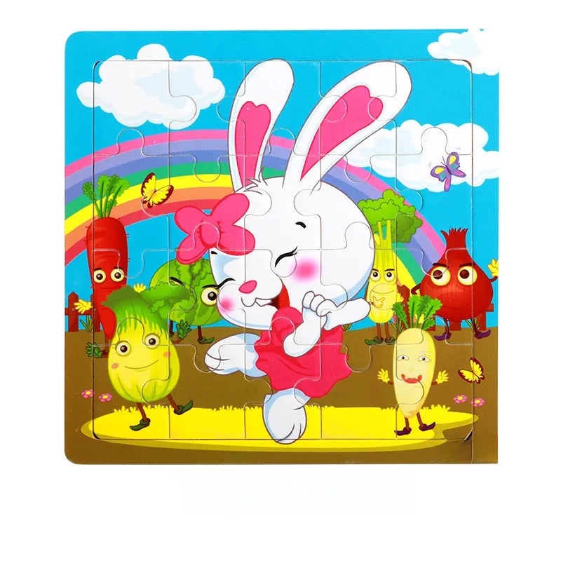 Wooden Animal Puzzle for Toddlers Ages 3-6, Unisex Children’s Educational Toy