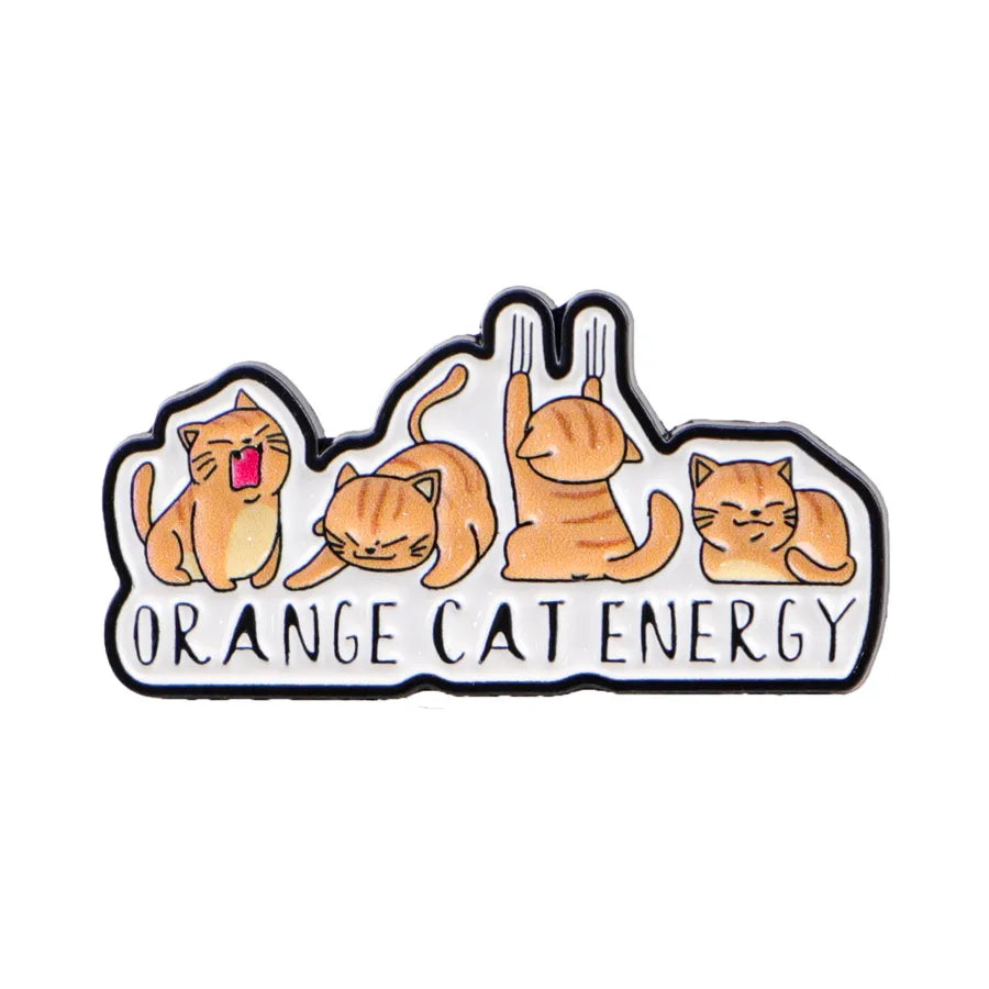 New Hot Sale Monster Cat English Quote Brooch Pin Badge Clothing Backpack Accessory Zinc Alloy Cartoon Character Jewelry