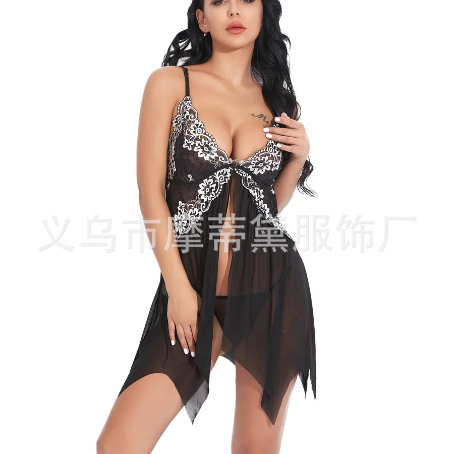 Women's Lady Sexy Solid Color Sexy Lingerie Sets Indoor Honeymoon Sexy Lingerie