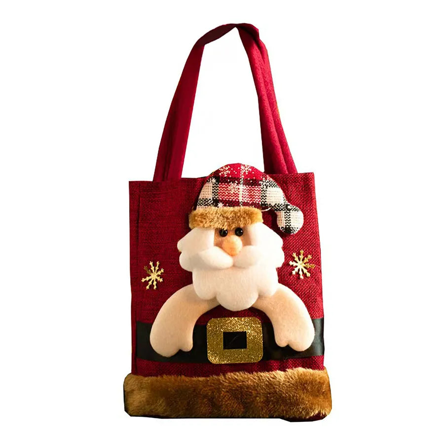Cartoon style holiday candy pouch gift wrapping bag