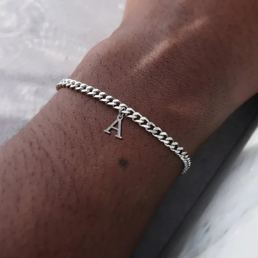 Simple Style Classic Style Letter 201 Stainless Steel 304 Stainless Steel Men's Bracelets