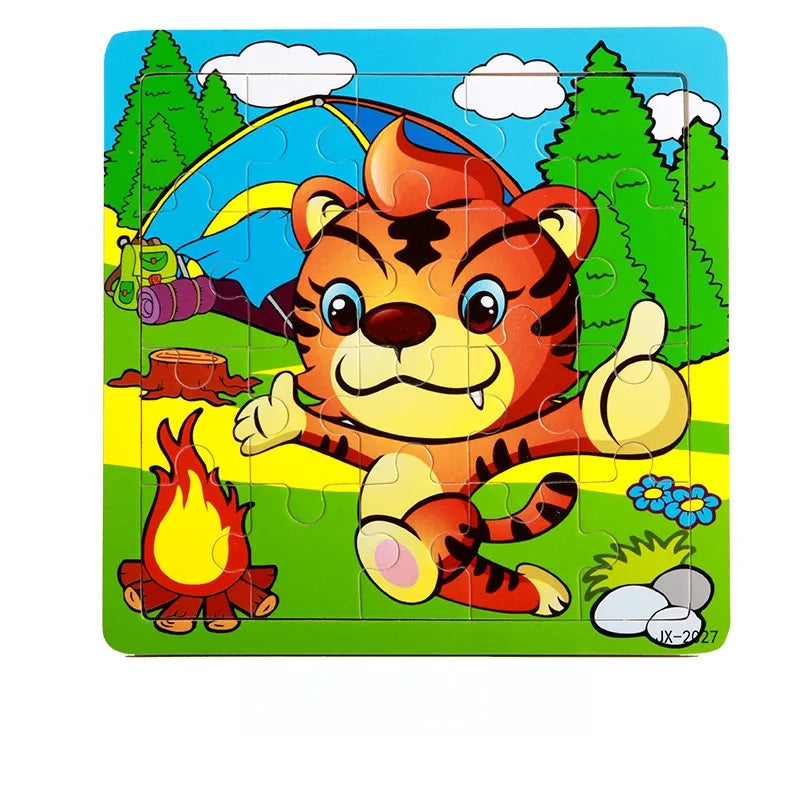 Wooden Animal Puzzle for Toddlers Ages 3-6, Unisex Children’s Educational Toy