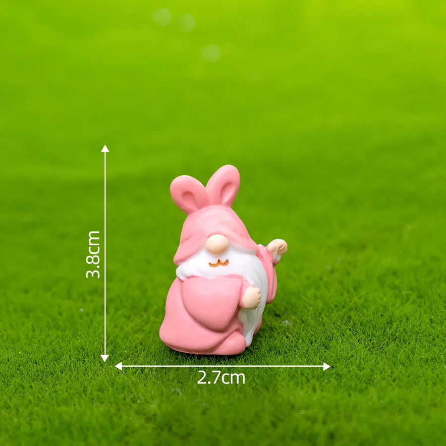 Cute Easter Cartoon Character Resin Ornament Perfect for Festive Home Decoration