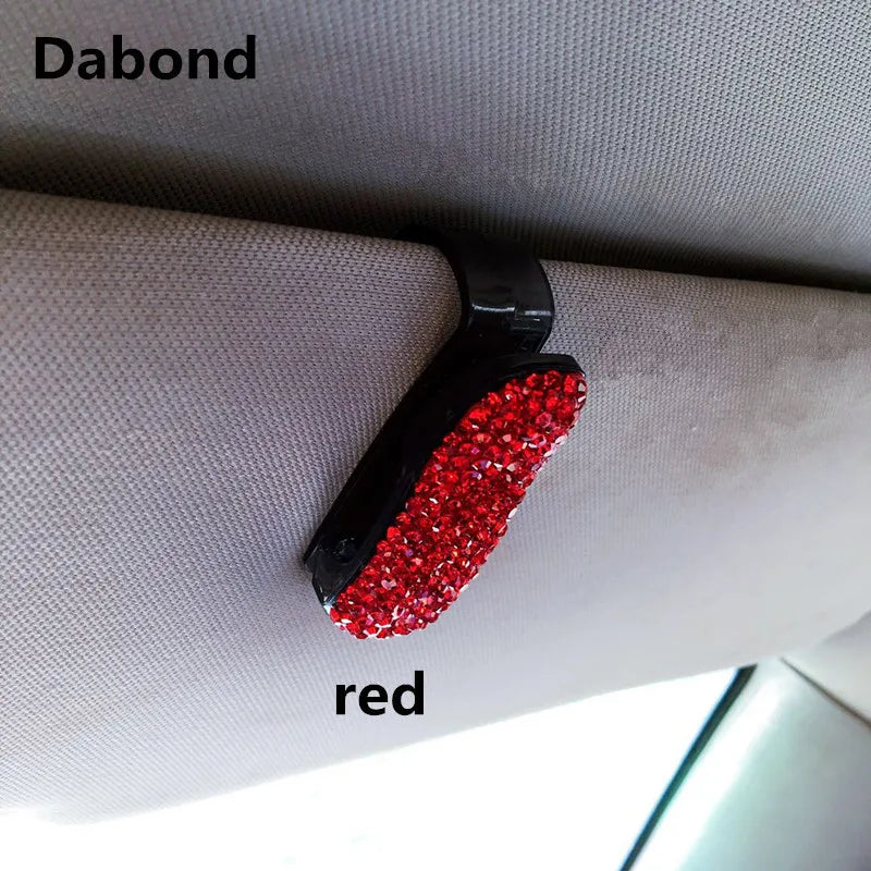 creative-car-eyeglass-clip-diamond-embedded-new-plastic-material-vehicle-mounted-ticket-holder-automobile-eye-wear-holder