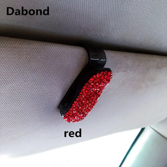 creative-car-eyeglass-clip-diamond-embedded-new-plastic-material-vehicle-mounted-ticket-holder-automobile-eye-wear-holder
