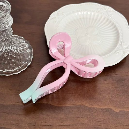 dove-elegant-green-pink-gradient-shark-hair-clip-womens-luxury-sensation-headwear-perfect-for-updos-and-ponytails