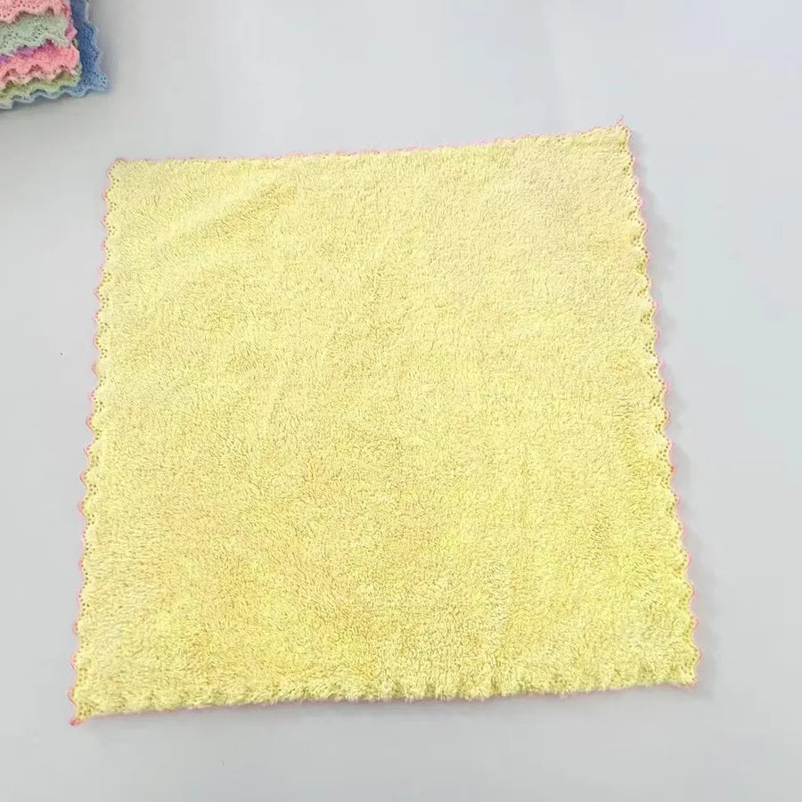 Factory wholesale coral fleece children wash face small square towel kindergarten towel bear gift square towel