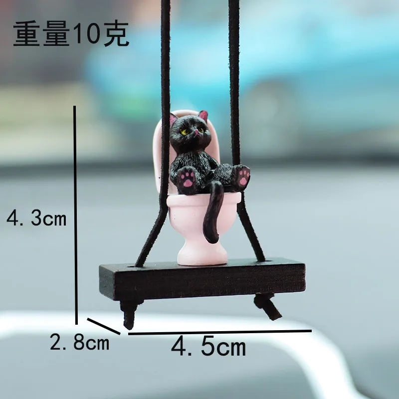 toilet-cat-car-rearview-mirror-hanging-ornament-automobile-interior-decoration-pendant-dangle-toy-pvc-material