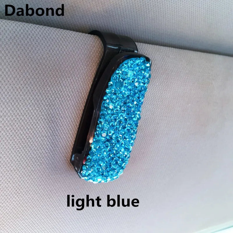 creative-car-eyeglass-clip-diamond-embedded-new-plastic-material-vehicle-mounted-ticket-holder-automobile-eye-wear-holder
