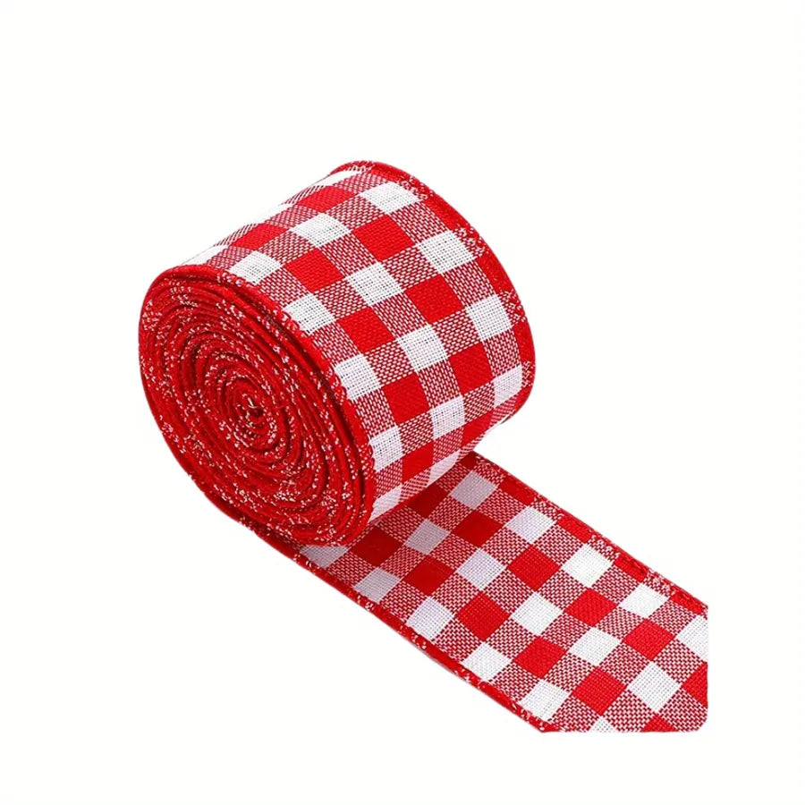 Decorative Christmas plaid weaving tape for DIY gift wrapping