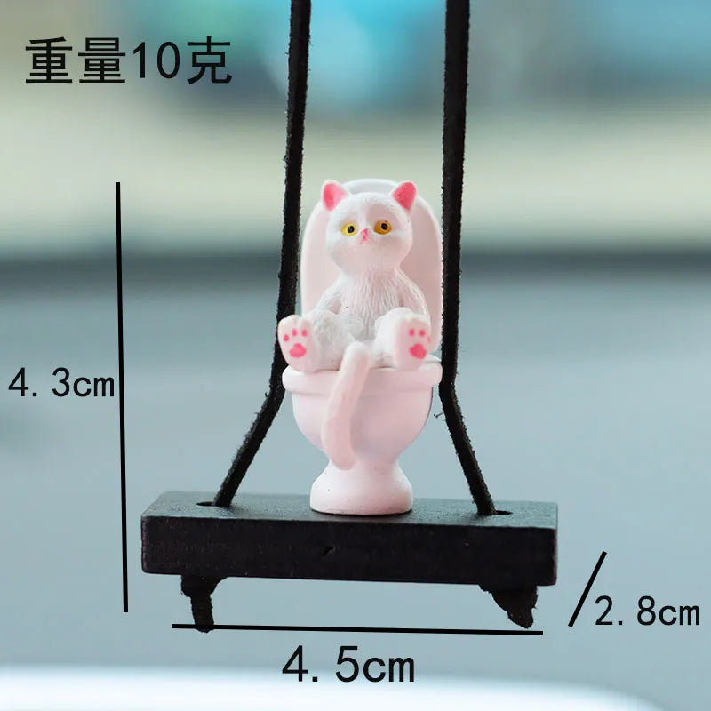 toilet-cat-car-rearview-mirror-hanging-ornament-automobile-interior-decoration-pendant-dangle-toy-pvc-material