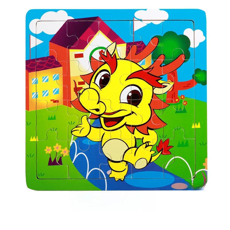 Wooden Animal Puzzle for Toddlers Ages 3-6, Unisex Children’s Educational Toy