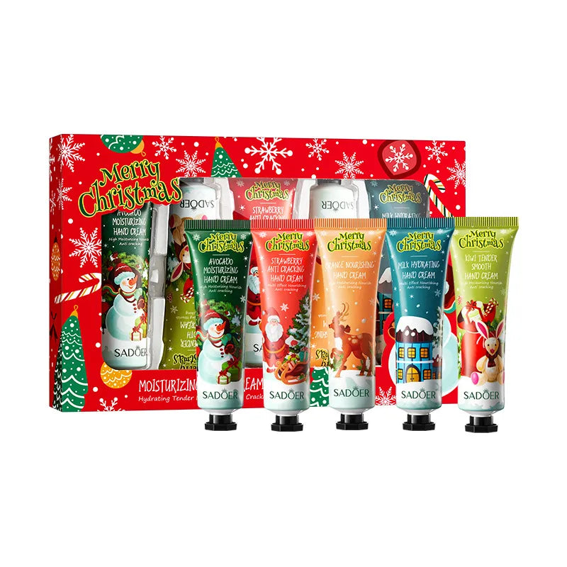 sadoer-christmas-gift-box-hand-cream-set-moisturizing-anti-dry-split-five-piece-autumn-winter-hand-lotion-all-english
