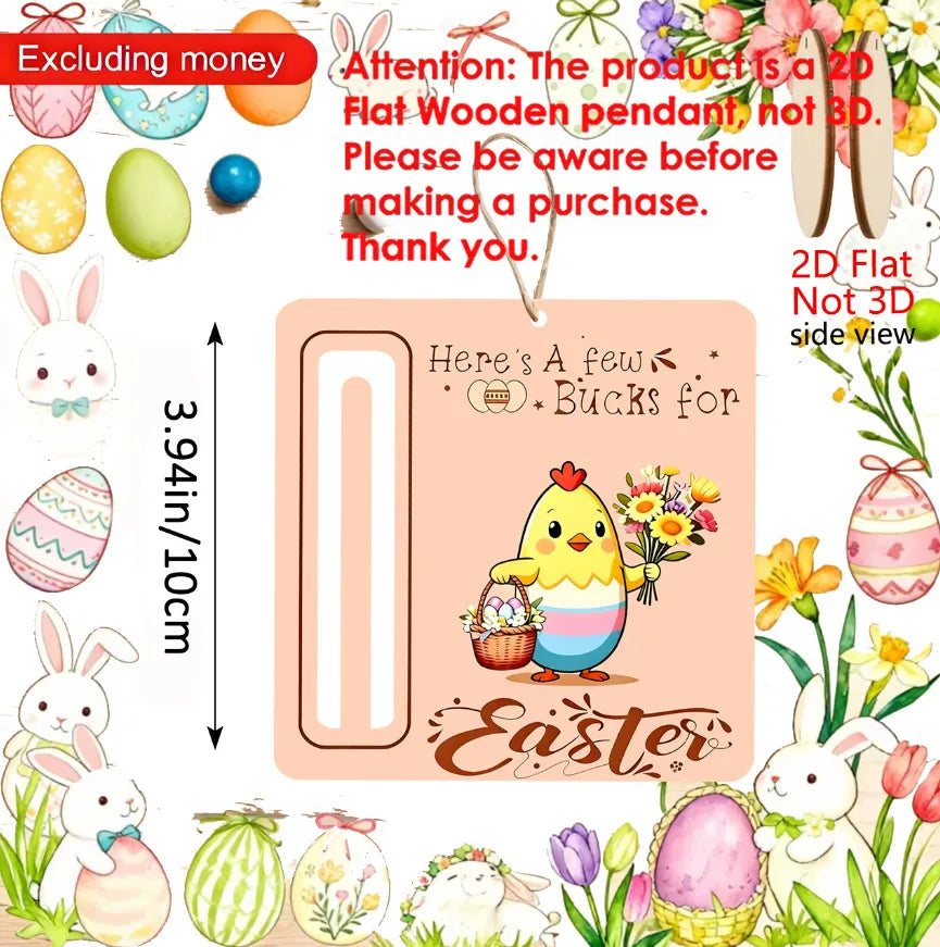Easter Wooden Hanging Ornaments Pendant for Festive Party Decorations